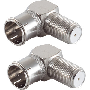 SHVP BS15-300414 - 2x F-Quick Winkel-Adapter F-Stecker auf F-Buchse