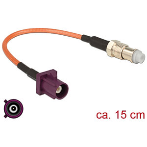 DELOCK 89675 - HF-Kabel FAKRA D Stecker > FME Buchse 15 cm