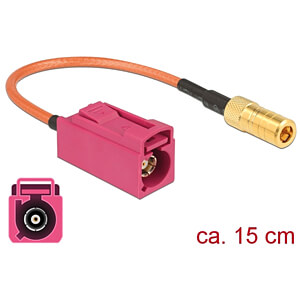 DELOCK 89677 - HF-Kabel FAKRA H Buchse > SMB Buchse 15 cm