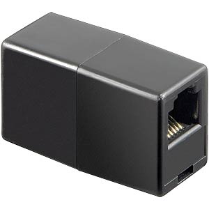 WB 2X6-6 SW - Modular Adapter mit zwei Modularbuchsen 6-6