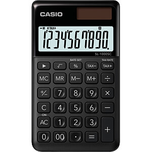 CASIO SL1000SCBK - Casio Taschenrechner