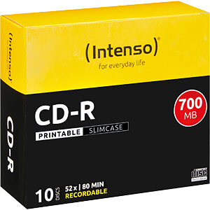 CD 8010 INT-P - Intenso CD-R / 700MB / bedruckbar / 10-er CD 8010 INT-P - Intenso CD-R / 700MB / bedruckbar / 10-er