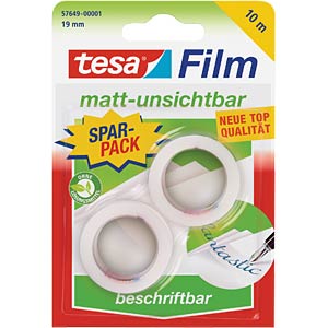 TESA 57649 - tesafilm® matt-unsichtbar 10m x 19mm / 2 Rollen