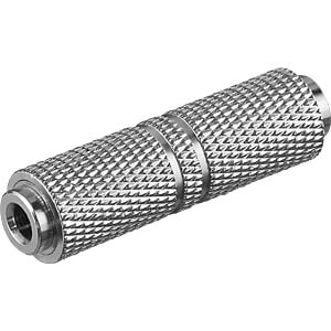 GOOBAY 11884 - Kopfhörer Adapter / AUX Klinke 3,5 mm Buchse zu Buchse / Zink