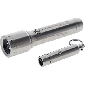 LEDLENSER 502467: LED flashlight P5R + V8, Stainless Steel Box at 