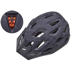 BIKE 46601 Bike Bike helmet 55 58 cm rear light matt black silver TUV buy at reichelt elektronik