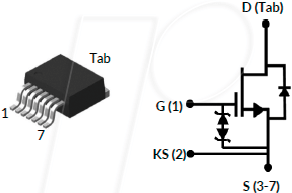 UF3C120080B7S - SiC-Kaskode-FET, 1200V 28,8A Rdson 0,08R,  D²Pak-7L