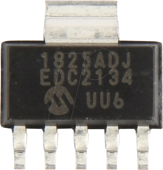 MCP1825T-ADJDC - LDO-Regler, Uin 2,6..6,0V, Uout 0,8..5,0V, SOT23-5