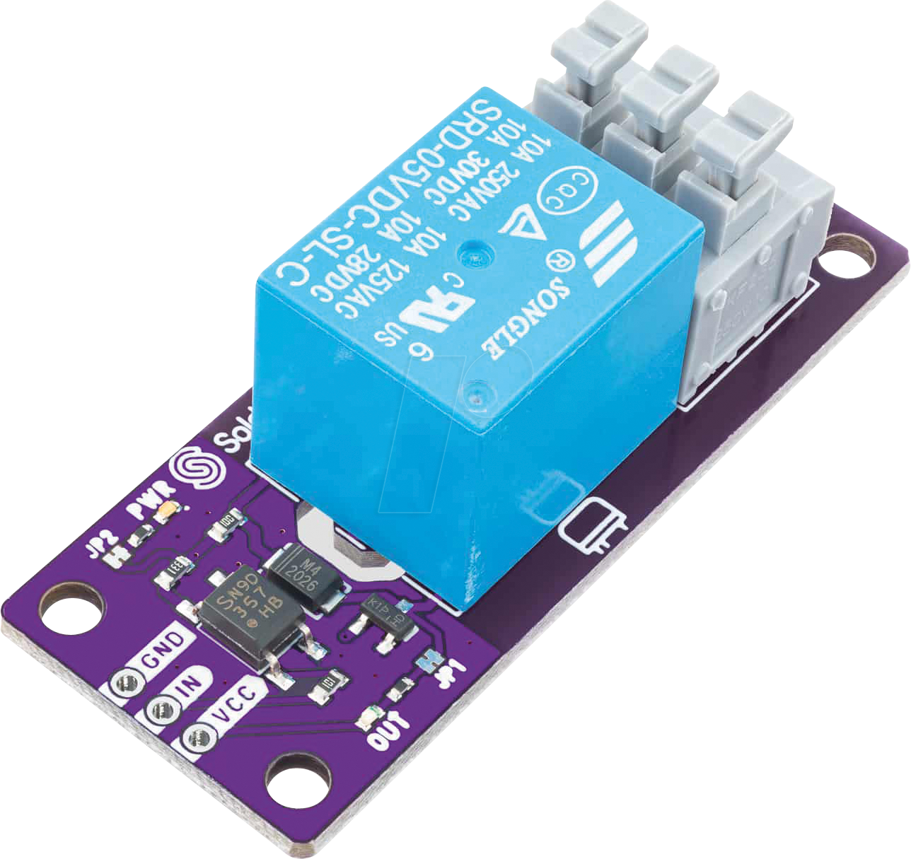 Geekstory Relaismodul SRD 05VDC SL C mit 20 cm 20 poligem Dupont Kabel für Arduino, 5 Stück