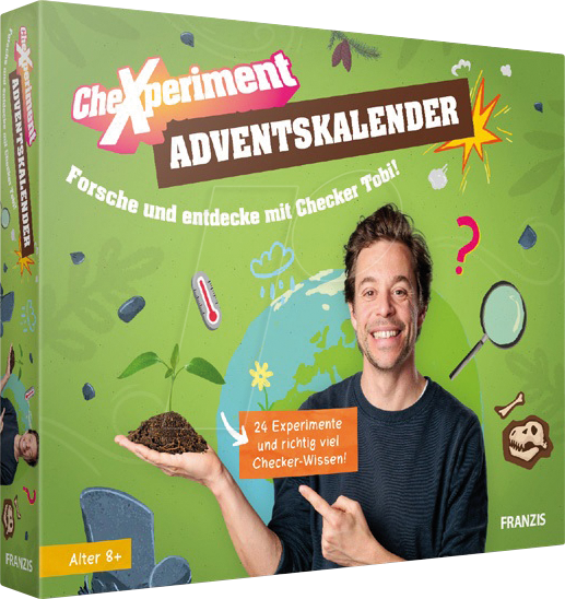 FRANZIS 67330 - CheXperiment Adventskalender Forsche und entdecke mit Checker Tobi!