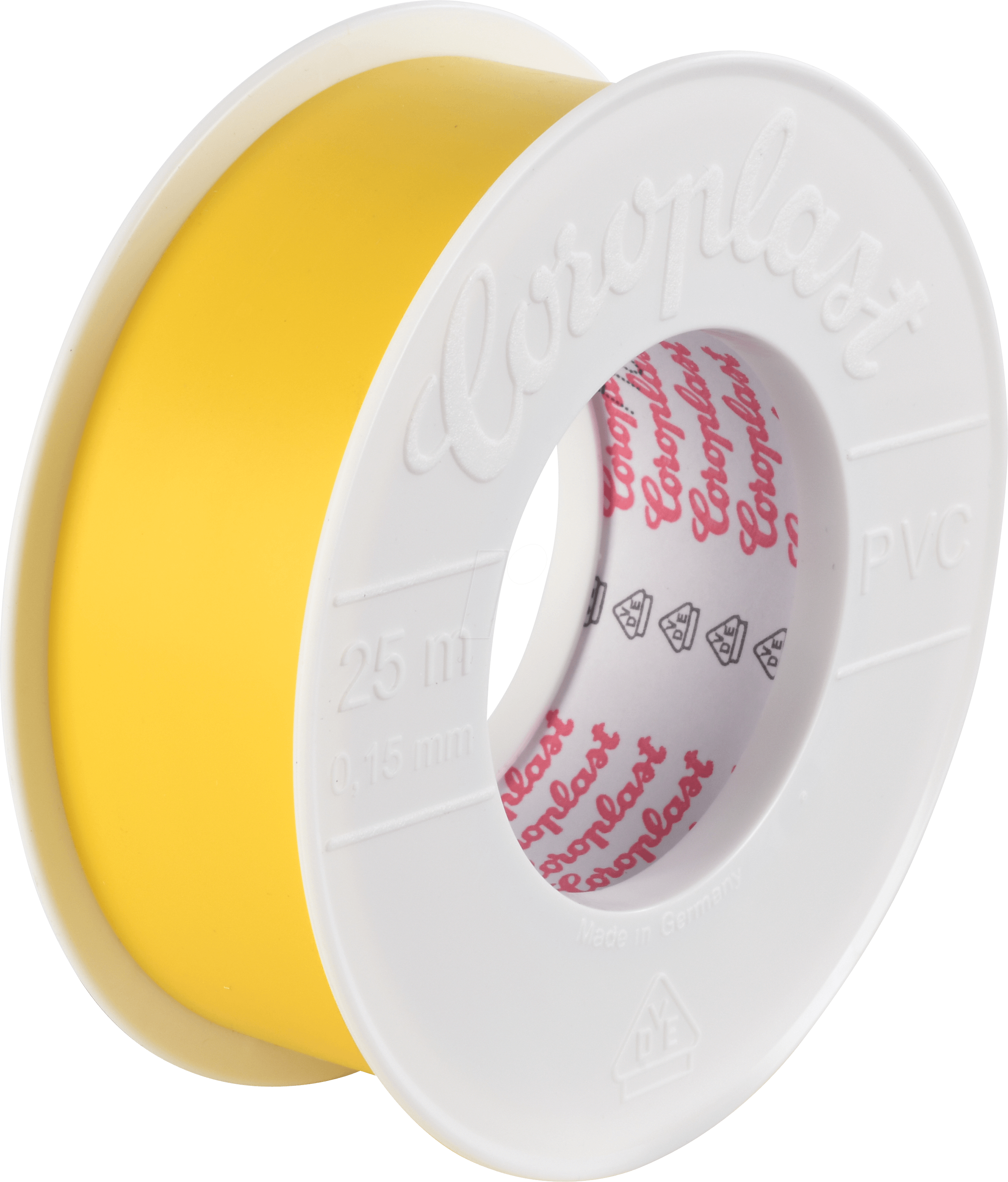 CORO 1856 - VDE Elektroisolierband, 25 m, 30 mm, gelb