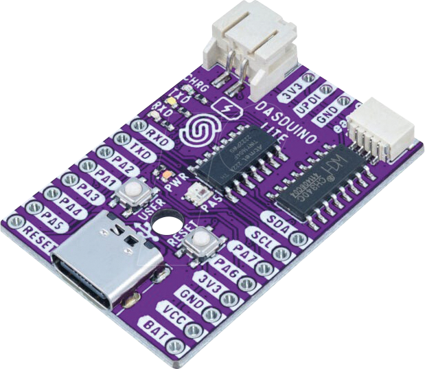 DASDUINO LITE - Dasduino LITE, Arduino IDE, ATtiny1604, USB-C, ohne Header