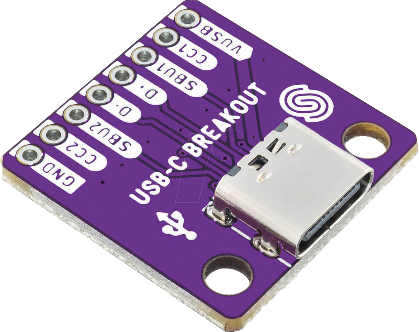 DEBO USB-C F - Entwicklerboards - USB Typ-C Adapterboard, Buchse