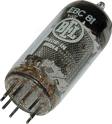 TUBE EBC81 - Elektronenröhre, Mehrfachröhre, Noval, 9-pol, 6,3 V