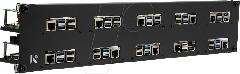 KKSB CASE 62140 - Gehäuse für Raspberry Pi 3/4/5, 19 Zoll Rack, schwarz