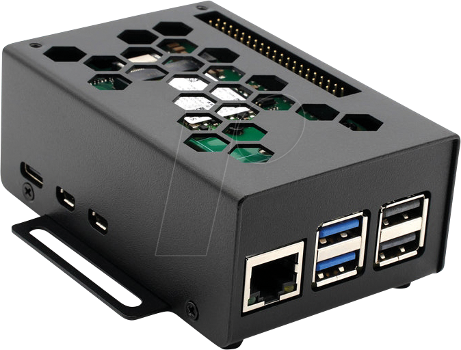 KKSB CASE 62164 - Gehäuse für Raspberry Pi 5, Alu, schwarz