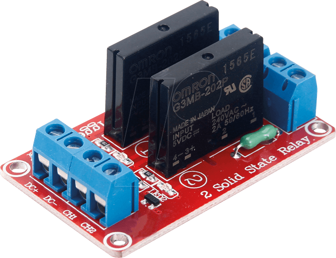 DEBO RELAY 2WAY - Entwicklerboards - 2-Wege-Solid-Relais, 5V, 240V/2A