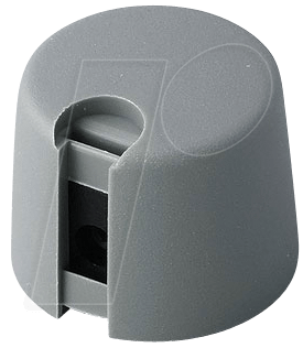 OKW TK-20-4 GR - Potentiometerknopf für Achse Ø 4 mm, grau
