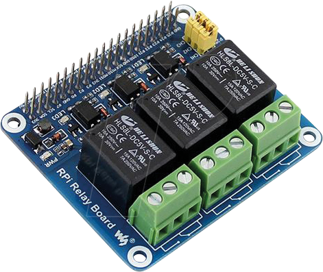 RPI RELAIS 3CH - Raspberry Pi - Relais-Modul, 3 Kanal, HAT, HLS8L-DC5V-S-C