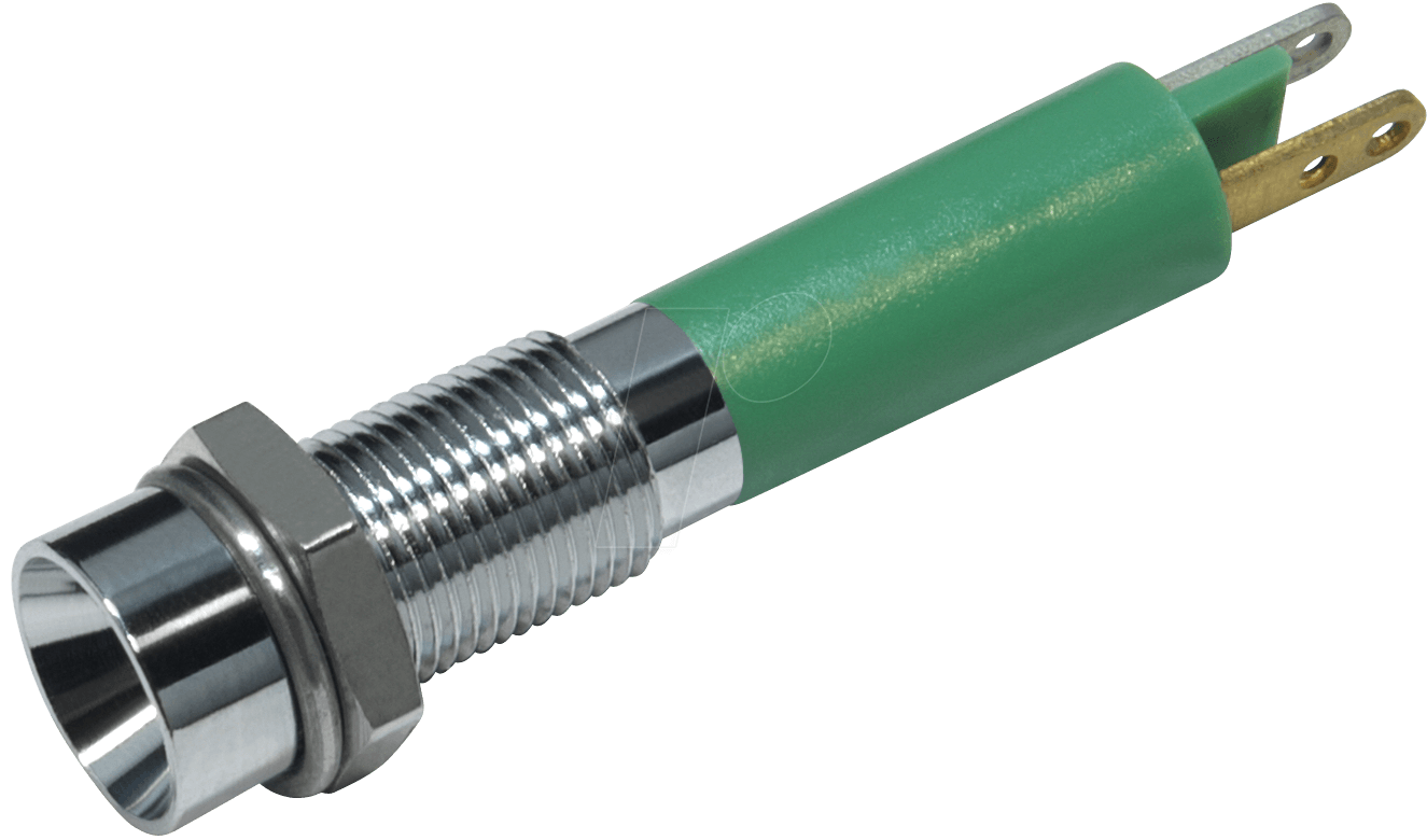 LED 1903-24GN - LED-Signalleuchte, 3 mm, grün, 24 V, Innenrefl., Ø6 mm