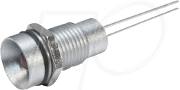 KIN 19050001 - LED, bedrahtet, 5 mm, grün, Innenrefl., Ø8,2 mm, 32 mcd