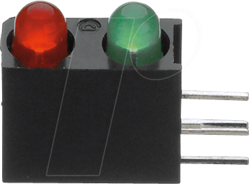 DIAL 553-0212F - LED-Baustein, rot/grün, 3 mm, 1,6 mcd, 60°