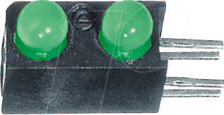 DIAL 553-0122F - LED-Baustein, grün, 3 mm, 16 mcd, 45°