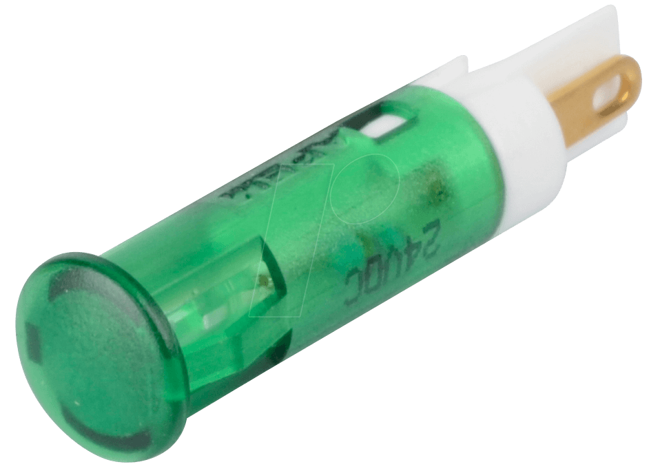 APM QS61 G24 - LED-Signalleuchte, grün, 24 V, Ø 6 mm, rund, FASTON