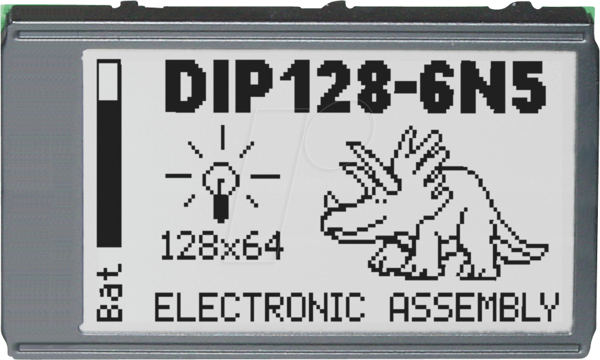 LCD 128SW DIP - LCD DIP-Grafikmodul, 128 x 64 Punkte