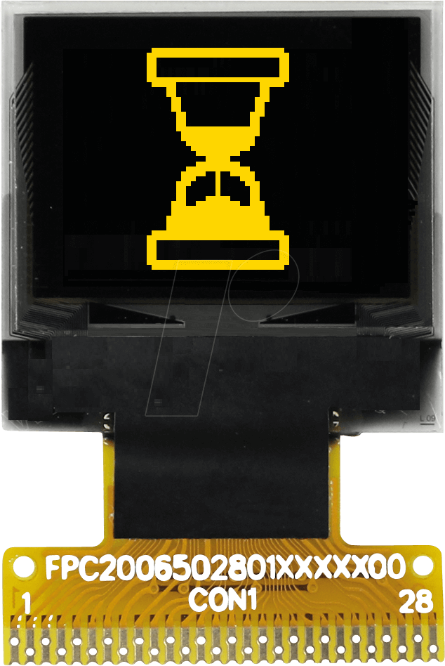 EA W064048-XALG - Micro Grafik-OLED, 0.66 Zoll, 64x48 Dot, gelb