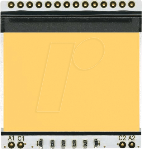 EA LED39X41-A - LED-Beleuchtung für EA DOGS102-6, 36 x 26 mm, amber