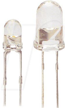 LED 3-9500L WW: LED, 3 mm, bedrahtet, warmweiß, 8500 mcd, 20° bei