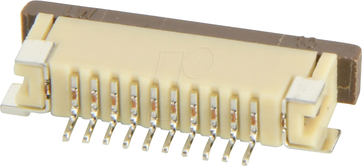 Z12-10-11110 - SMD-ZIF-Stecker 10pol RM1,0 Kont. unten