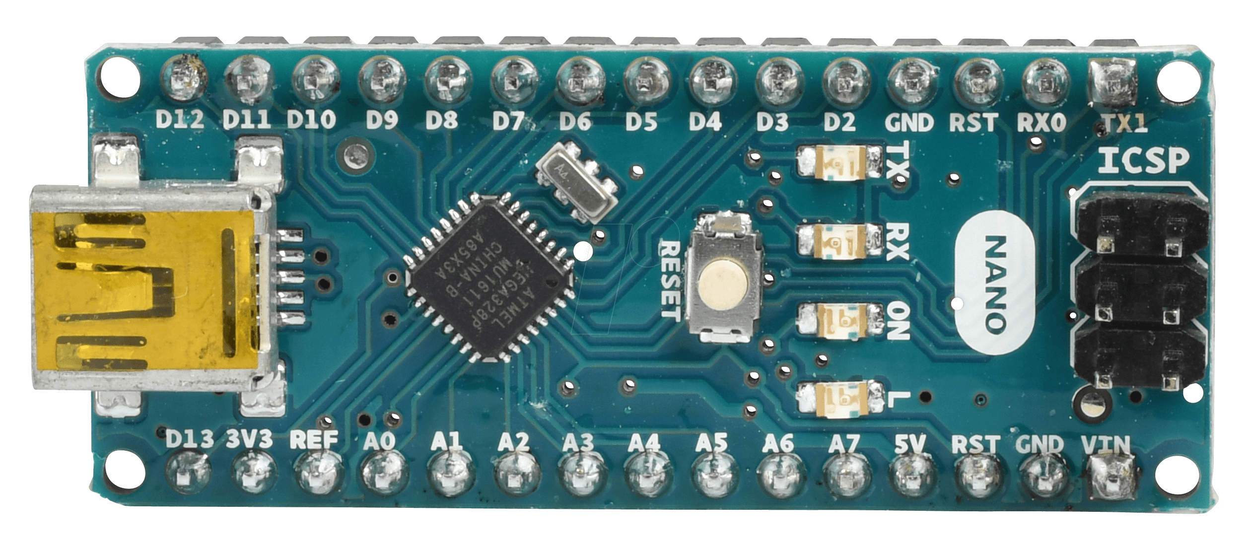 arduino nano arduino nano v3 atmega 328 mini usb reichelt elektronik