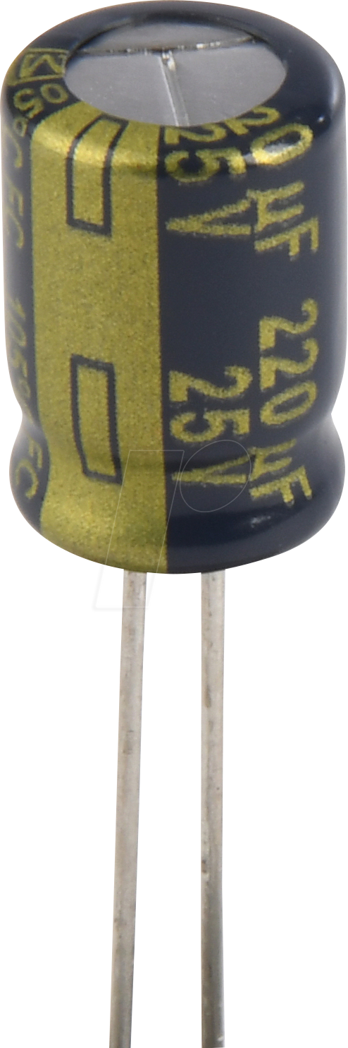 FC-A 220U 25 - Elko radial, 220µF, 25V, 105°C, low ESR, AEC-Q200