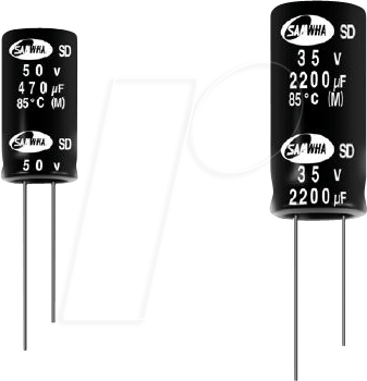 SD2A225M05011180 - Elko, radial, 2.2 µF, 100 V,  85°, RM 2