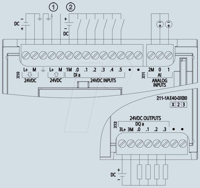 Simatic Drawing SIEMENS SIMATIC S7-1200, CPU 1211C,DC/DC | Steuerungen günstig kaufen ...