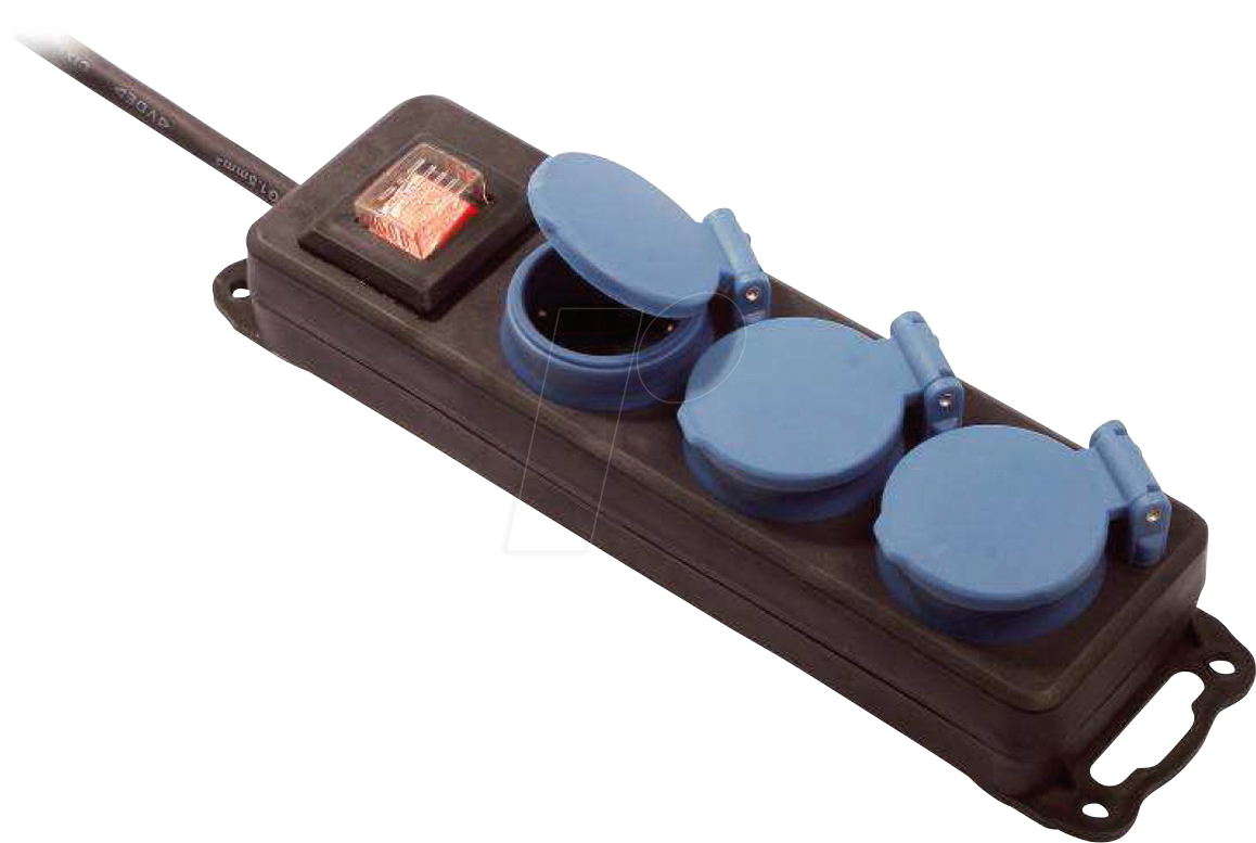 4016514087471 - BACH 349045 - Verteilersteckdose Typ F - CEE 7 3 3-fach 4016514087471 - BACH 349045 - Verteilersteckdose Typ F - CEE 7 3 3-fach