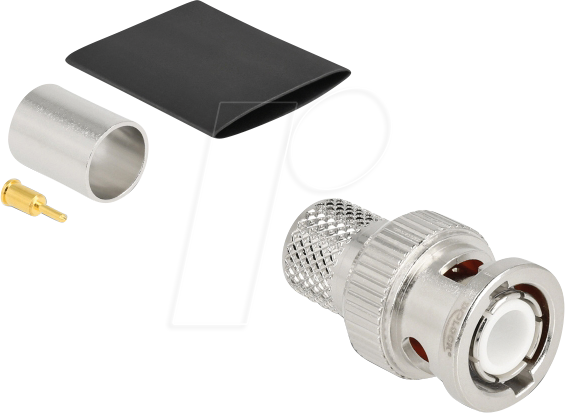 4043619917709 - DELOCK 91770 - BNC Stecker zum Crimpen LMR 400 mit passendem Schrumpfschlauch