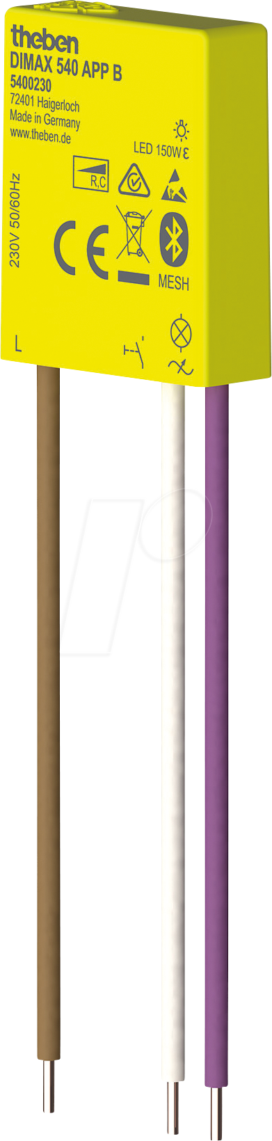 4003468540077 - THEBEN 5400230 - Mini Unterputz-Dimmer ohne Neutralleiter App Bluetooth Mesh