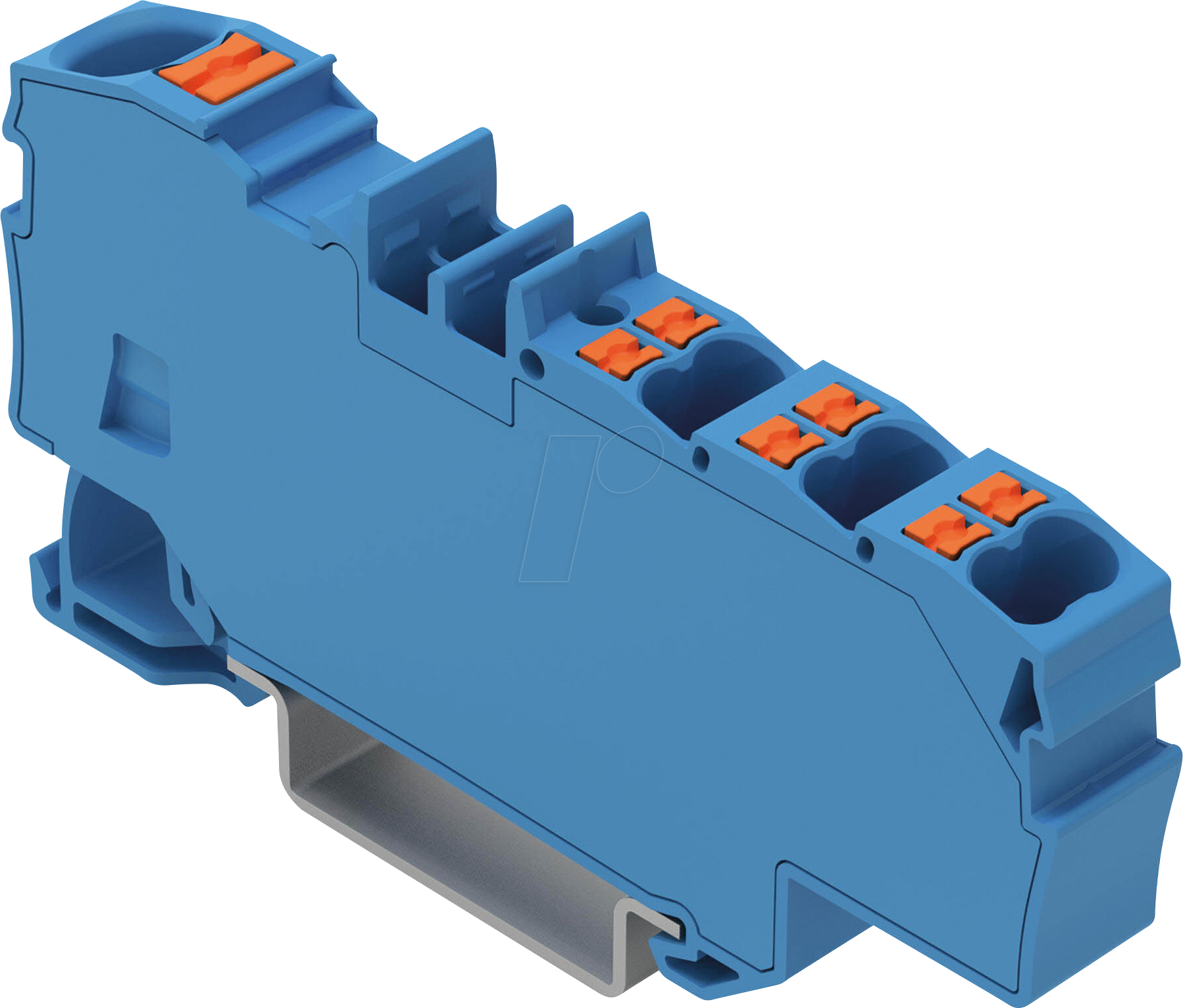 WAGO 2206-8034: Verteilerklemme 1x 6 mm² - 6x 1,5 mm², blau bei