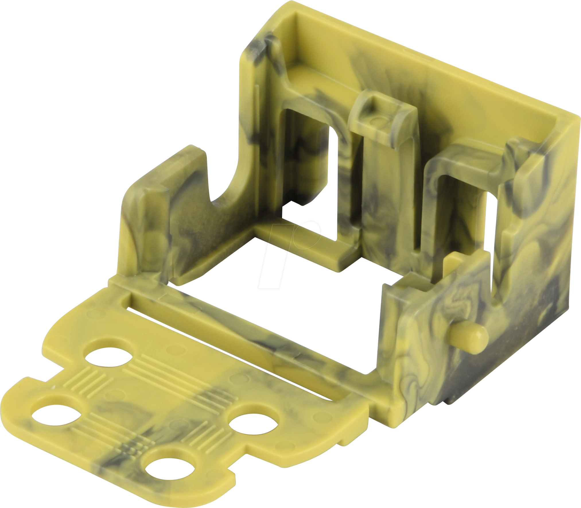 4066966603224 - 221-519-0GG - Befestigungsadapter mit Zugentlastung 10-Leiter grau-gelb