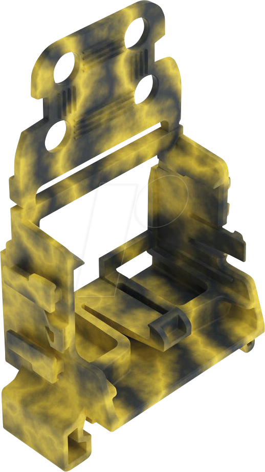 4066966603866 - 221-549-0GG - Befestigungsadapter für Tragschiene 10-Leiter grau-gelb