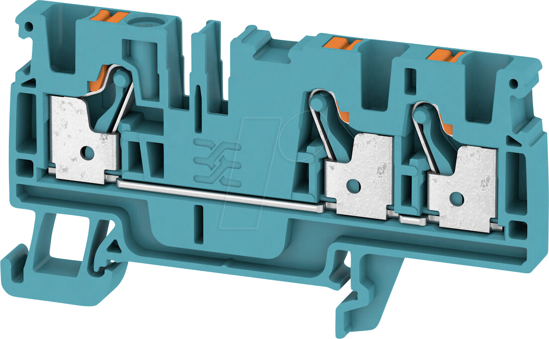 A3C 4 BL - Durchgangsklemme Klippon® Connect, A-Serie grün / gelb
