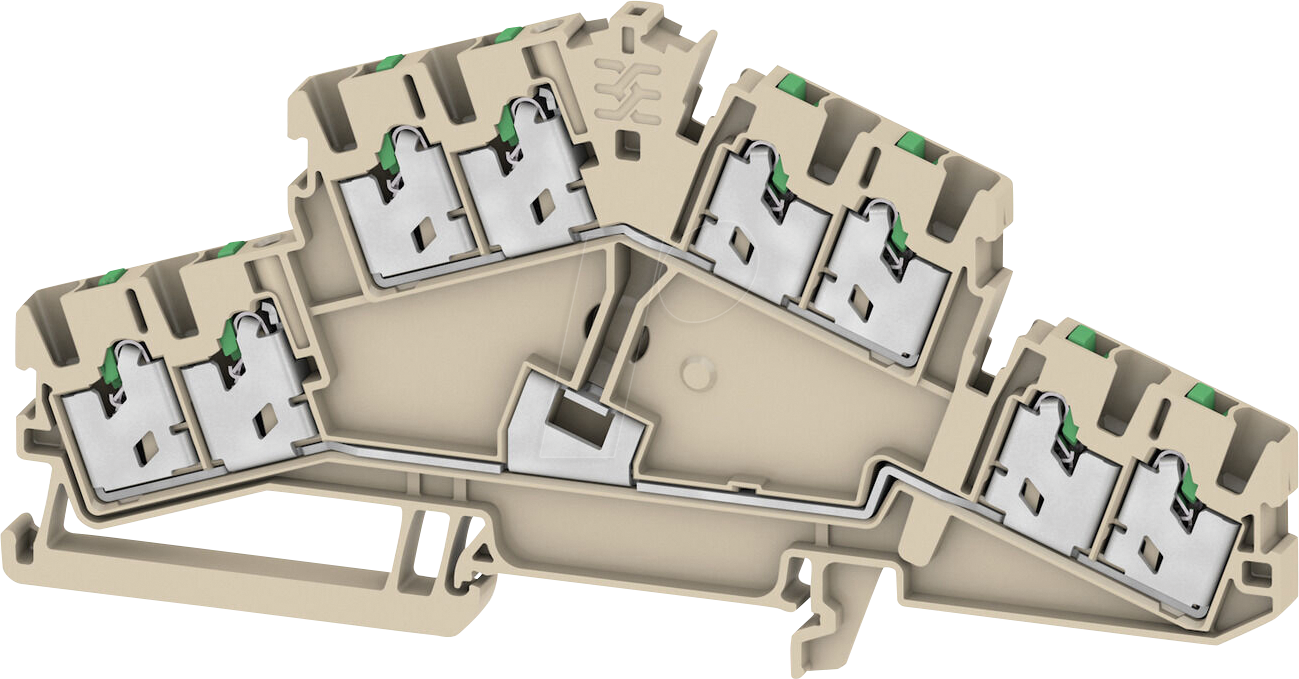 S2T 2.5 8C - Mehrstock-Reihenklemme S2T SNAP IN, 2,5 mm², dunkelbeige