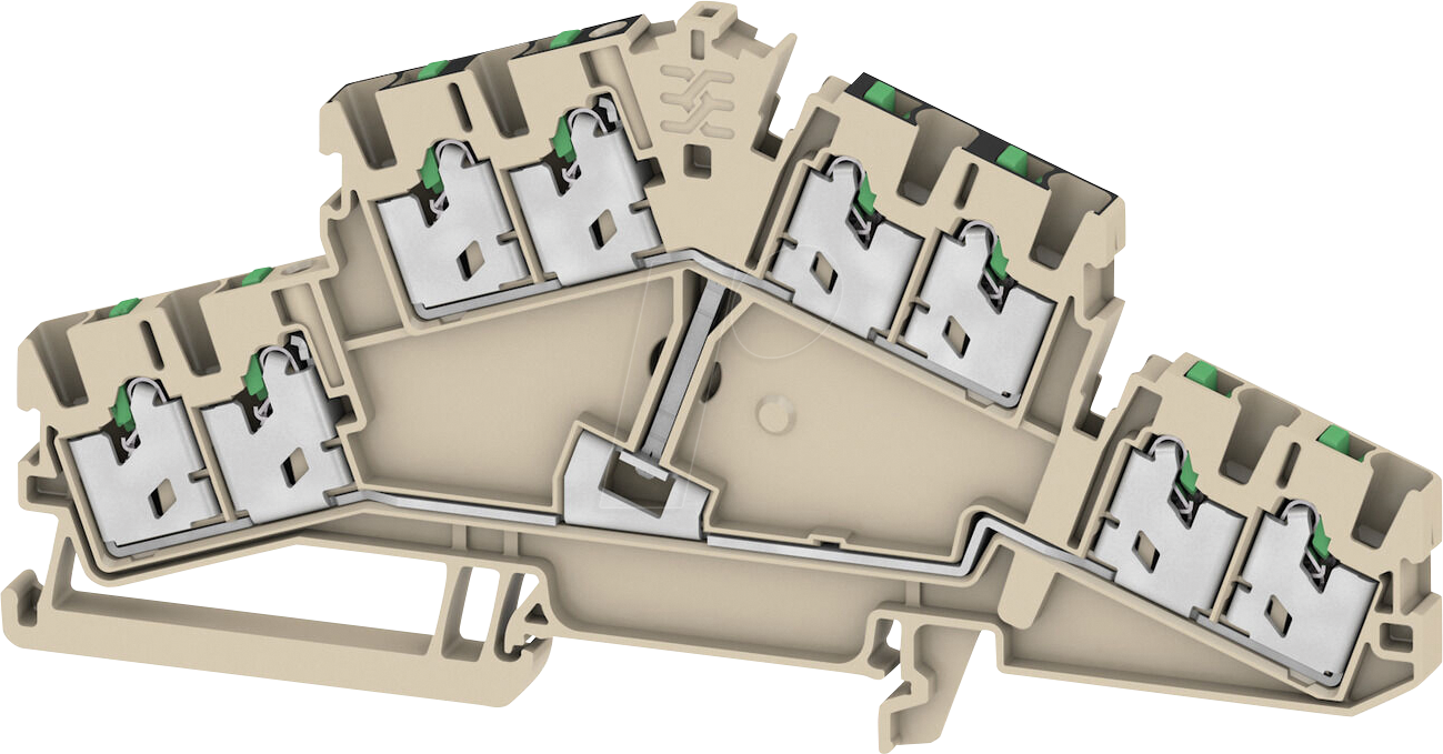 S2T 2.5 8C VL - Mehrstock-Reihenklemme S2T SNAP IN, 2,5 mm², dunkelbeige