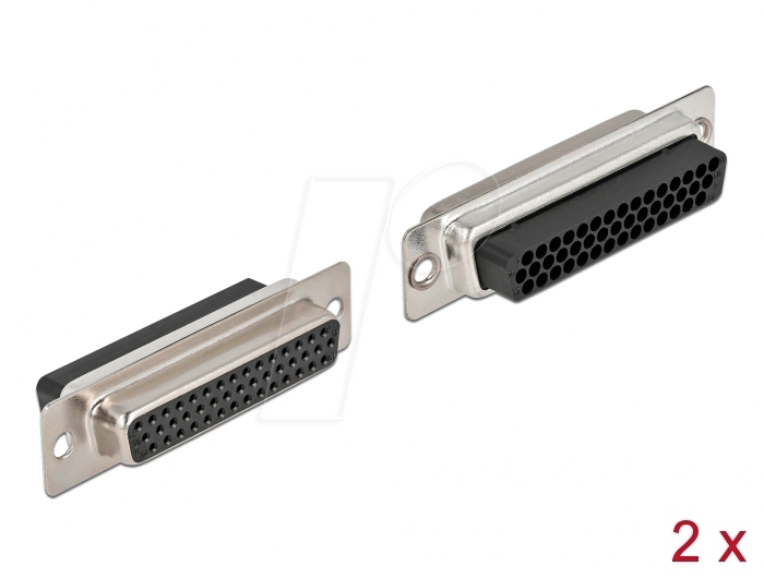 4043619667253 - D-Sub hd 44 Pin Crimp Buchse Metall 2 Stück (66725) - Delock