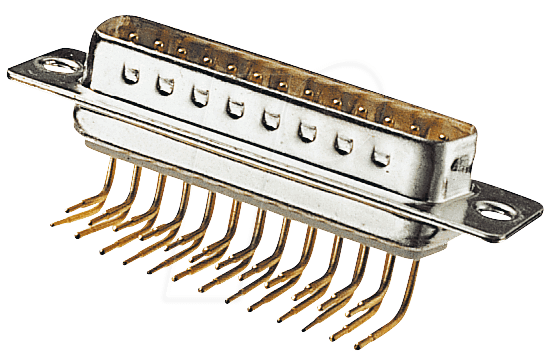 D-SUB ST 25GW - D-SUB-Stecker, 25-polig, gewinkelt, RM 9,4