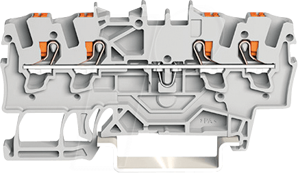 4055143696852 - 2201-1401 - 4-Leiter-Durchgangsklemme mit Drücker 15 mm² grau