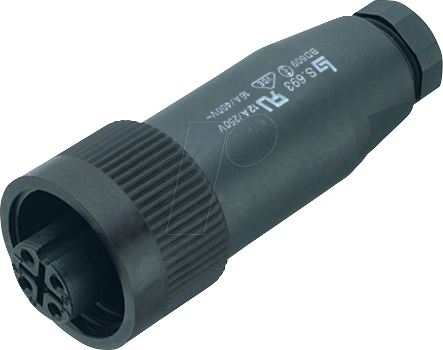 B 99 4222 00 04 - Kabeldose RD24, Serie 693, 3 + PE, IP67, UL, ESTI+, VDE, PG 9